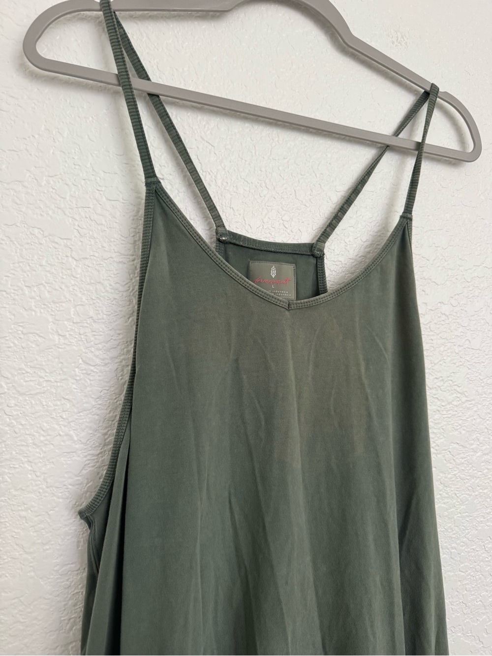 FP Movement Free People Olive Green Spaghetti Strap Jumpsuit with Pockets - Picture 7 of 11